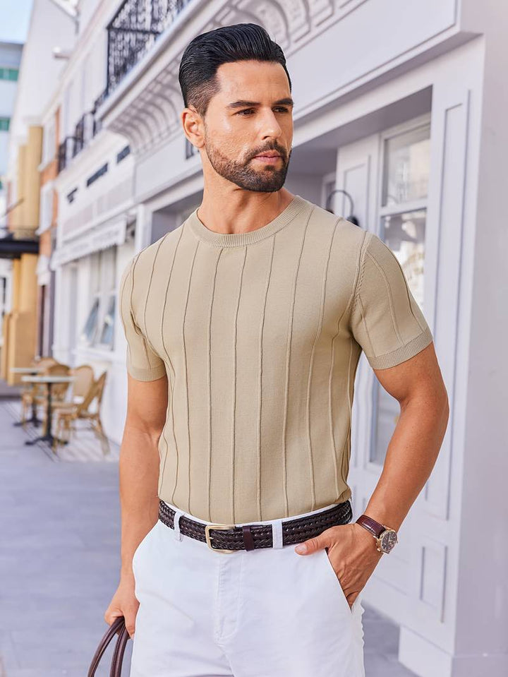 Sang - T-shirt D'été en Maille À Col Rond