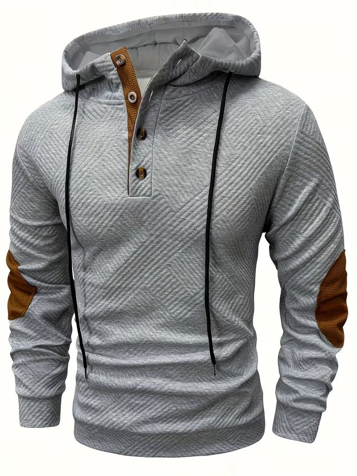 Alejandro - Sweat à Capuche Texturé Avec Renforts Contrastés Aux Coudes