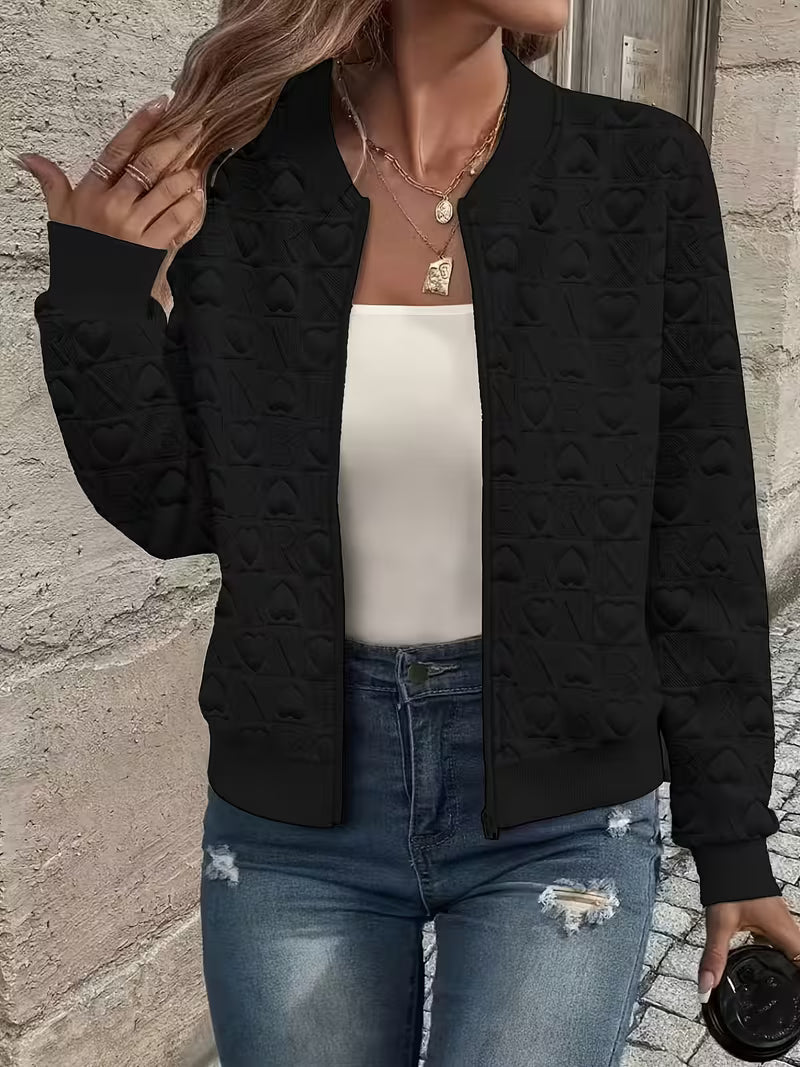 Lojina - Veste Zippée À Motif De Cœurs en Relief