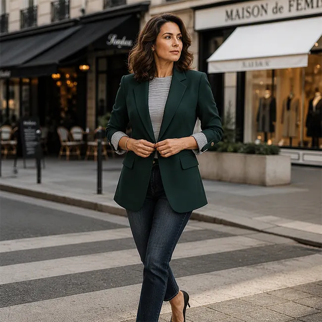 Rigieta - Blazer Décontracté À Double Boutonnage