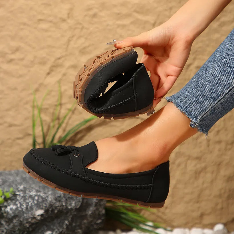 Patamon - Mocassins Confortables Ornés De Nœuds Vintage Tout Doux
