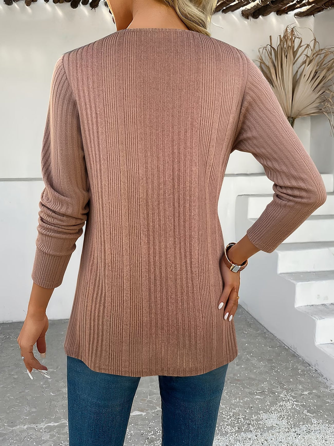 Lizeth - T-Chemise À Col Rond Et Manches Longues