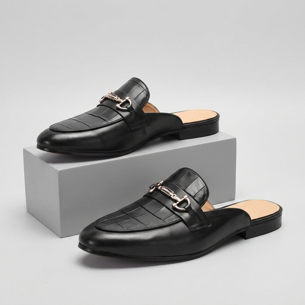 Idris - Chaussures en Cuir Ouvertes À L'arrière
