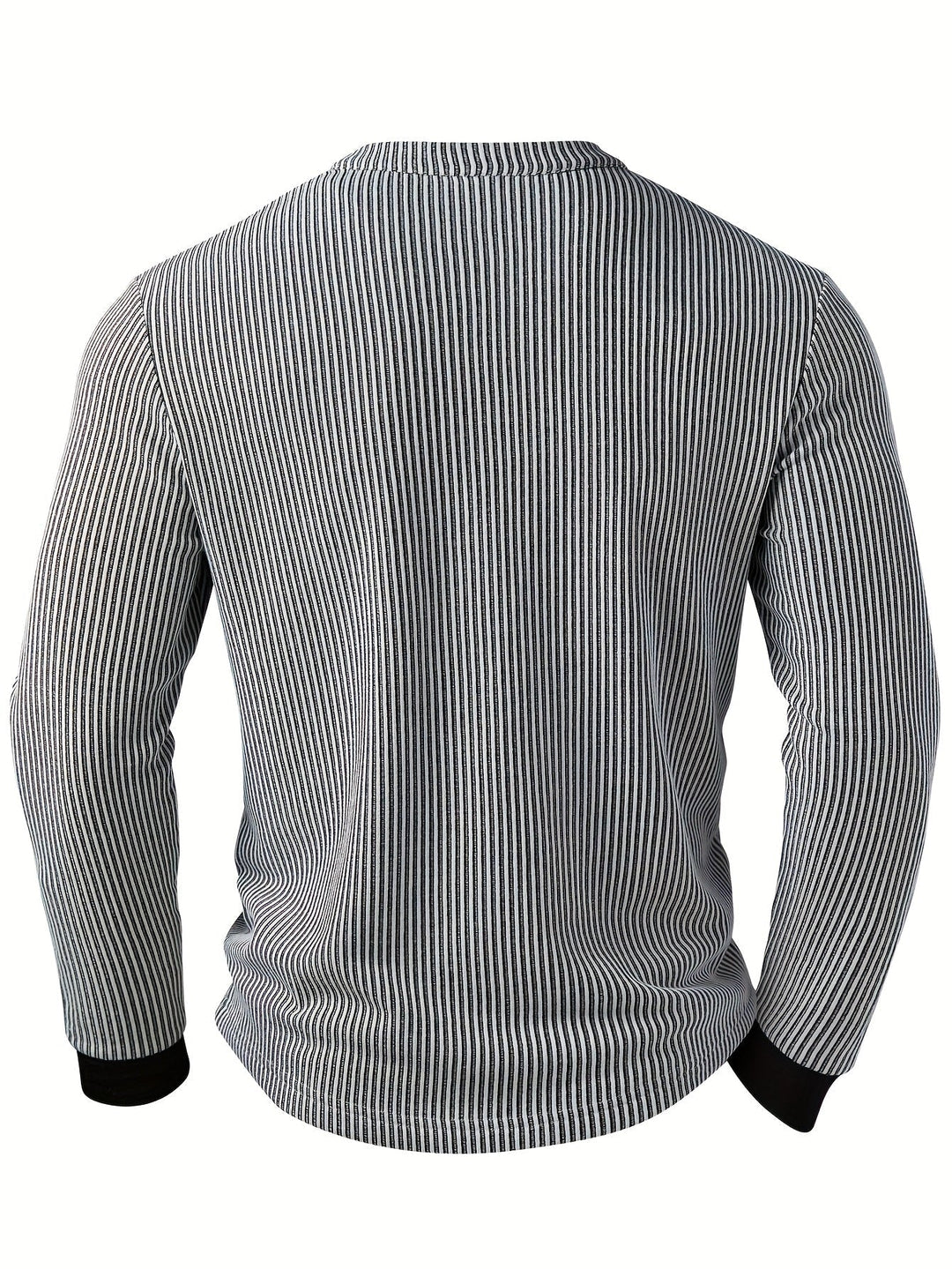 Deegan - Chemise Henley À Manches Longues Et Col Rayé Texturé