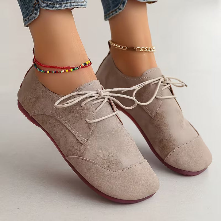 Zuniya - Chaussures Confortables à Talons Compensés Bas et à Lacets