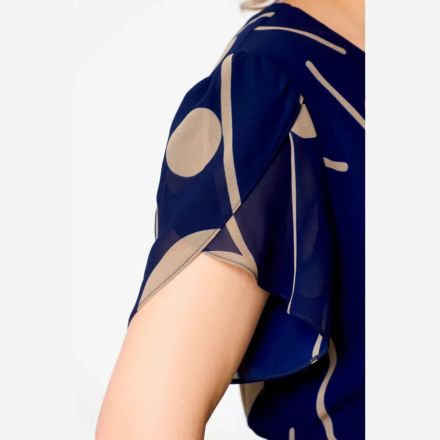 Nazeli - Robe Mi-Longue en Mousseline À Imprimé À Pois