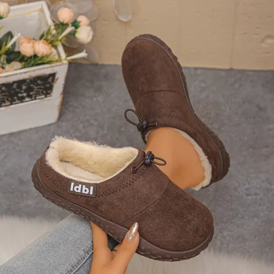 Damilya - Chaussures À Enfiler en Simili Daim Doublées De Polaire Et Dotées D'un Cordon De Serrage