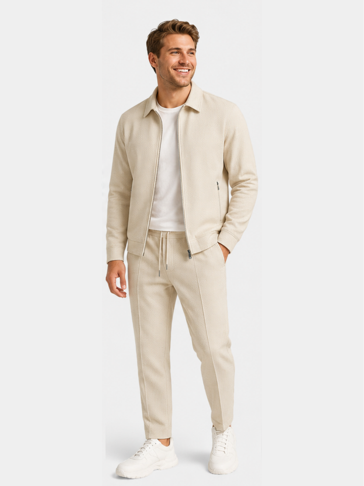 Tobiana - Ensemble Composé D'une Veste Texturée À Fermeture Éclair Et D'un Pantalon À Cordon De Serrage