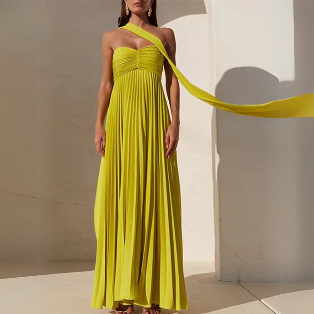 Melista - Robe Longue Plissée Élégante