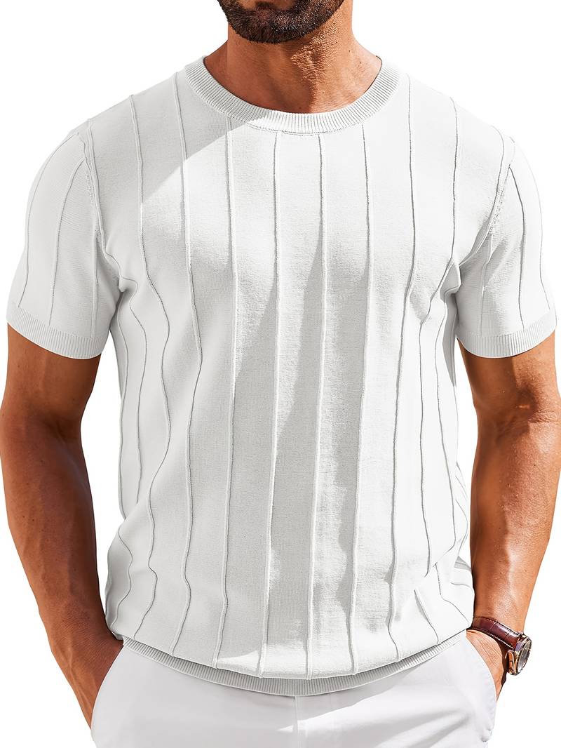 Sang - T-shirt D'été en Maille À Col Rond