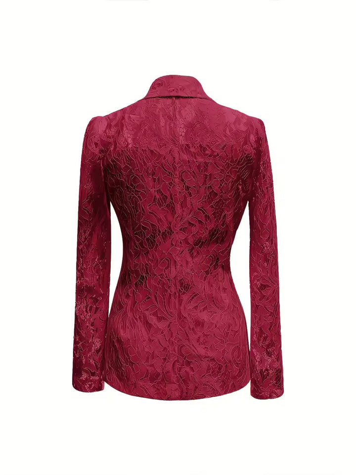 Kyliza - Blazer à Fleurs Doublé Printemps-été