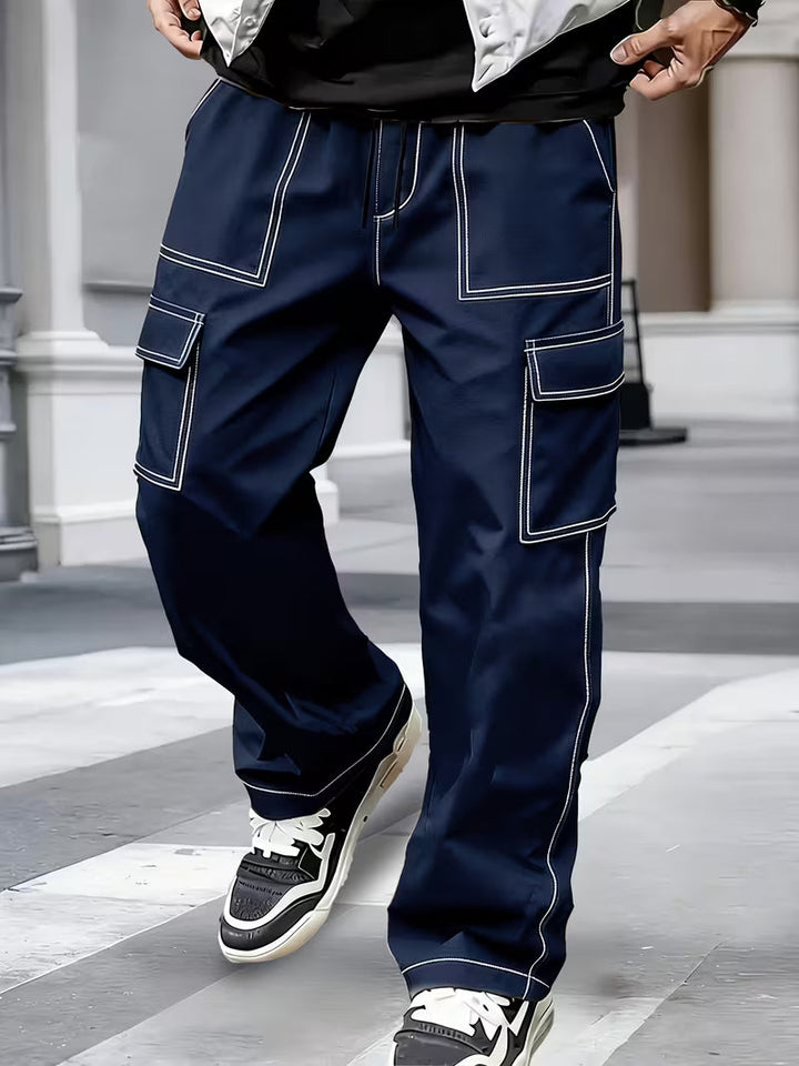 Jamein - Pantalon Cargo Avec Coutures Contrastées