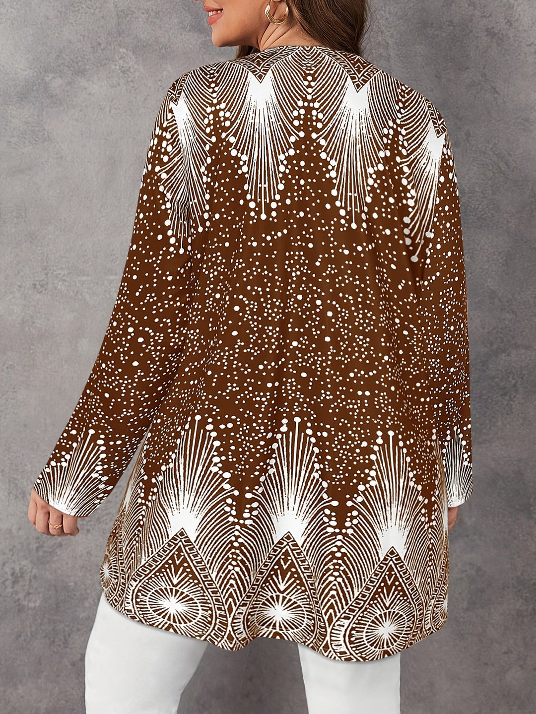 Joalyne - Cardigan Décontracté À Motifs De Pois Et De Lignes