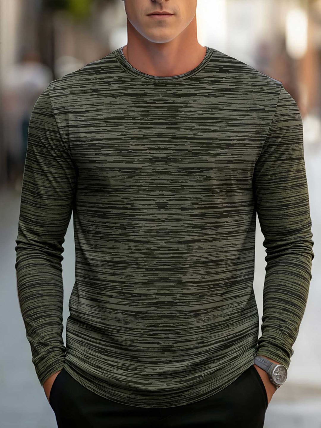 Alir - Chemise Décontractée À Manches Longues Et Rayée
