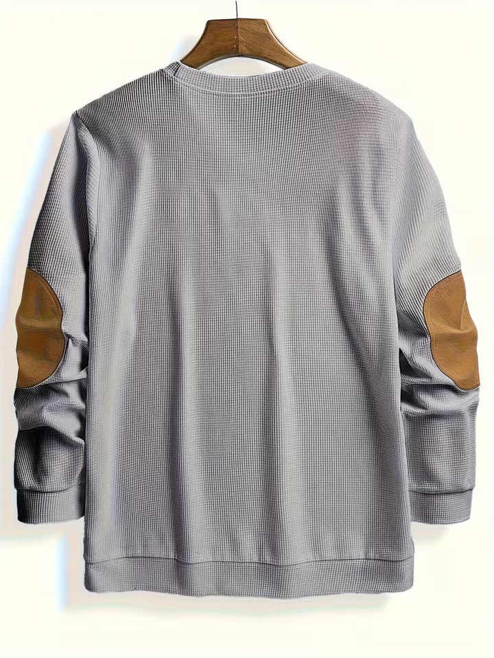 Joaol - Sweat-Chemise Décontracté en Maille Gaufrée