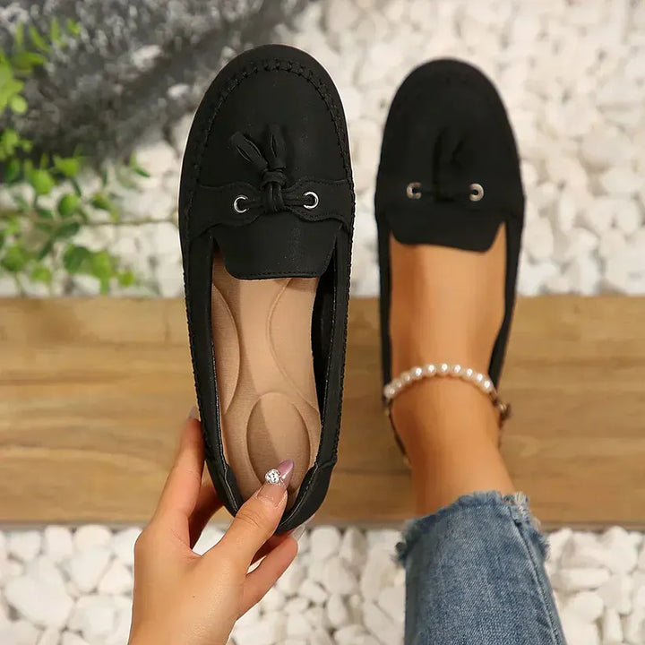 Patamon - Mocassins Confortables Ornés De Nœuds Vintage Tout Doux