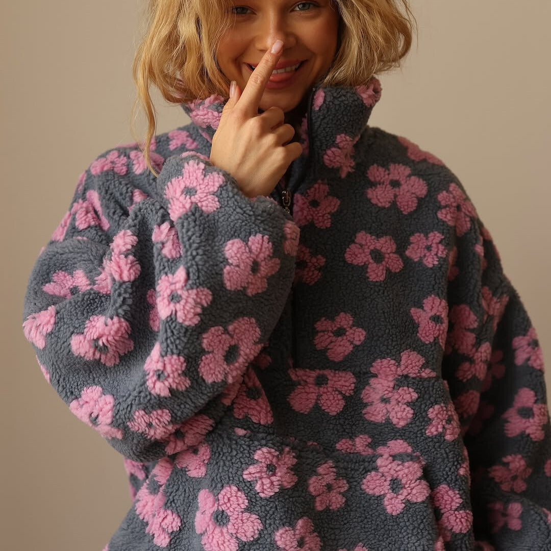 Yzella - Pull en Polaire À Imprimé Floral