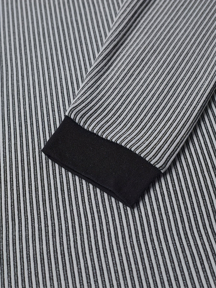 Deegan - Chemise Henley À Manches Longues Et Col Rayé Texturé