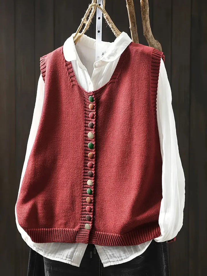 Toriana - Gilet en Maille Sans Manches