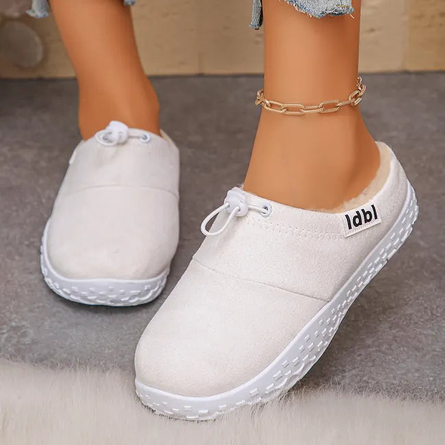 Damilya - Chaussures À Enfiler en Simili Daim Doublées De Polaire Et Dotées D'un Cordon De Serrage
