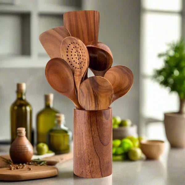 TeakCraft - Set De Cuisine en Teck