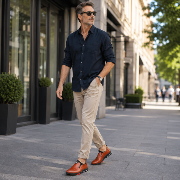 Thornton - Chaussures en Cuir élégantes à Enfiler