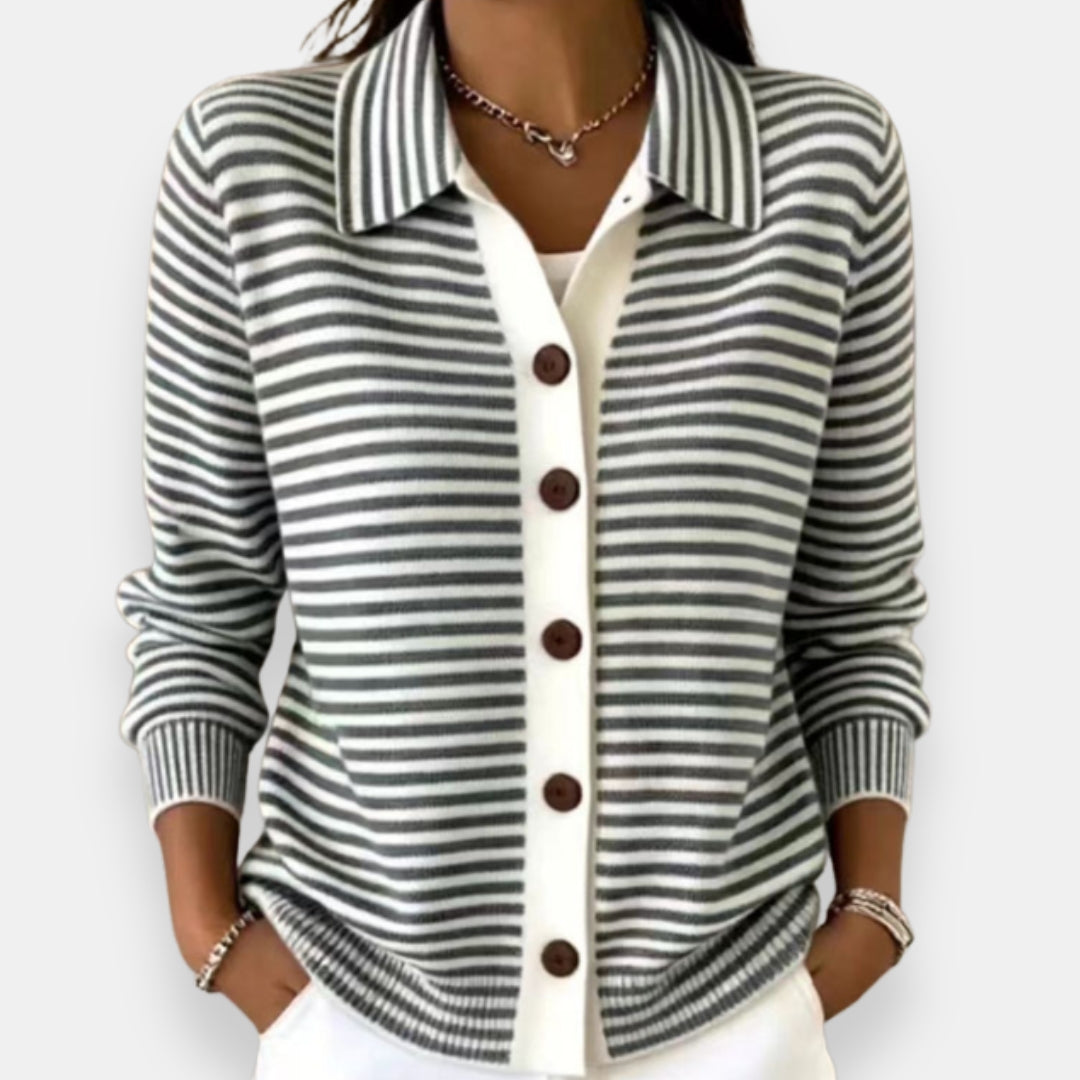 Kerana - Cardigan Rayé À Boutons