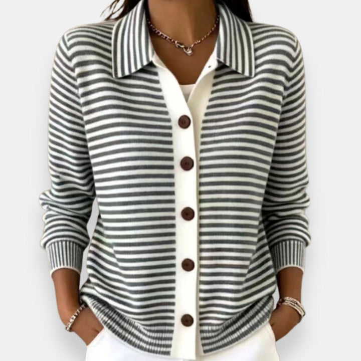 Kerana - Cardigan Rayé À Boutons
