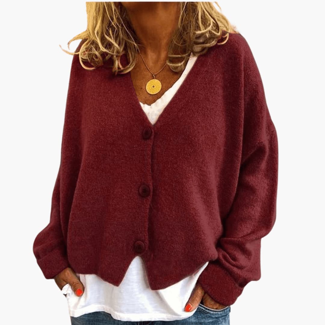 Gwen - Cardigan en Maille À Manches Longues