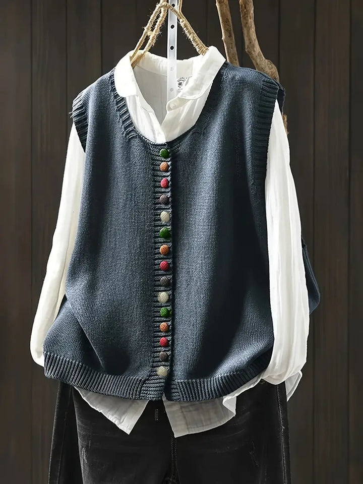 Toriana - Gilet en Maille Sans Manches