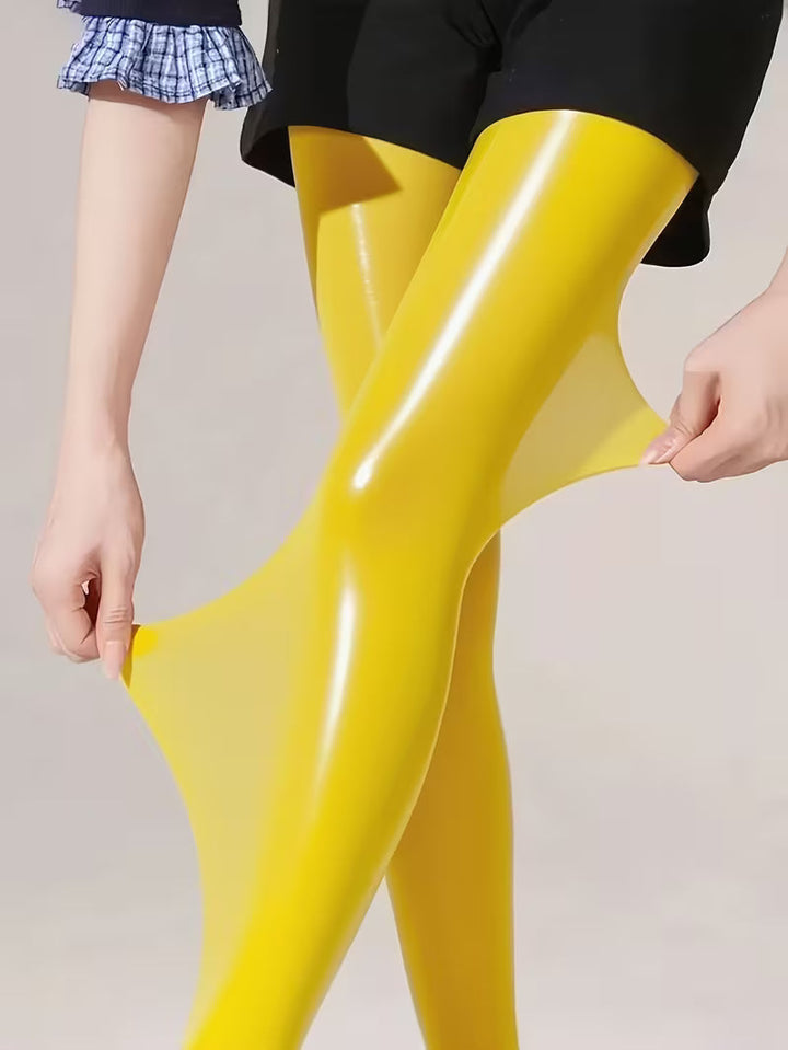 Bekah - Collants Extensibles Brillants Avec Pied