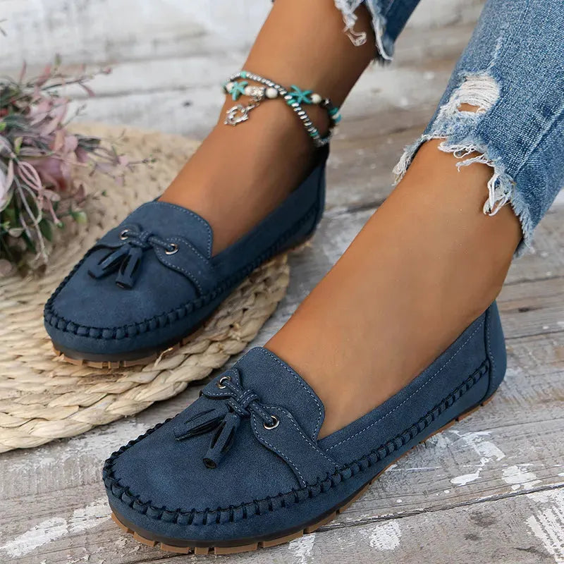 Patamon - Mocassins Confortables Ornés De Nœuds Vintage Tout Doux