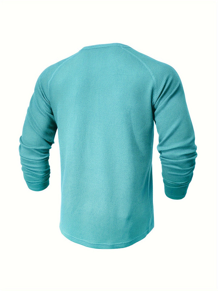 Jarik - T-shirt Henley À Manches Longues Texturé