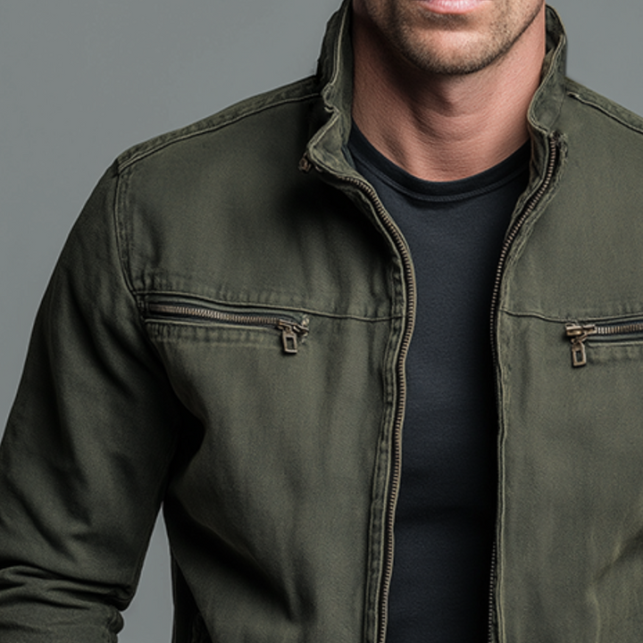 Narick - Veste en Jean Ample À Fermeture Éclair