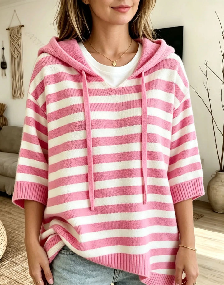 Kiera - Sweat À Capuche Oversize Rayé