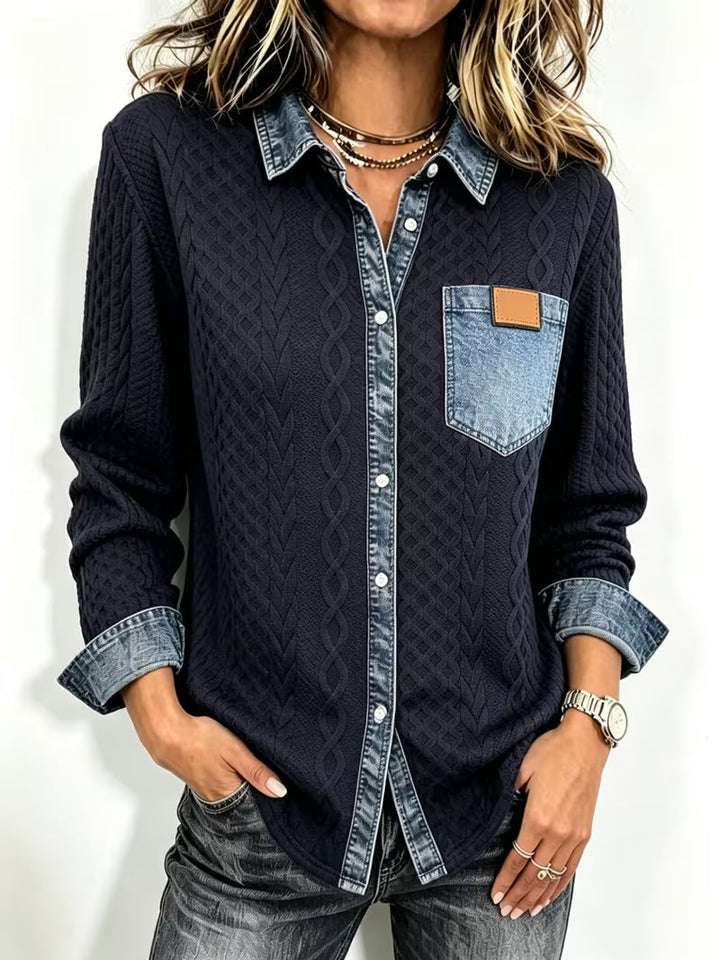 Leoora - Chemise À Manches Longues Et Poches Plaquées