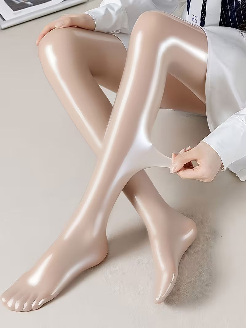 Bekah - Collants Extensibles Brillants Avec Pied