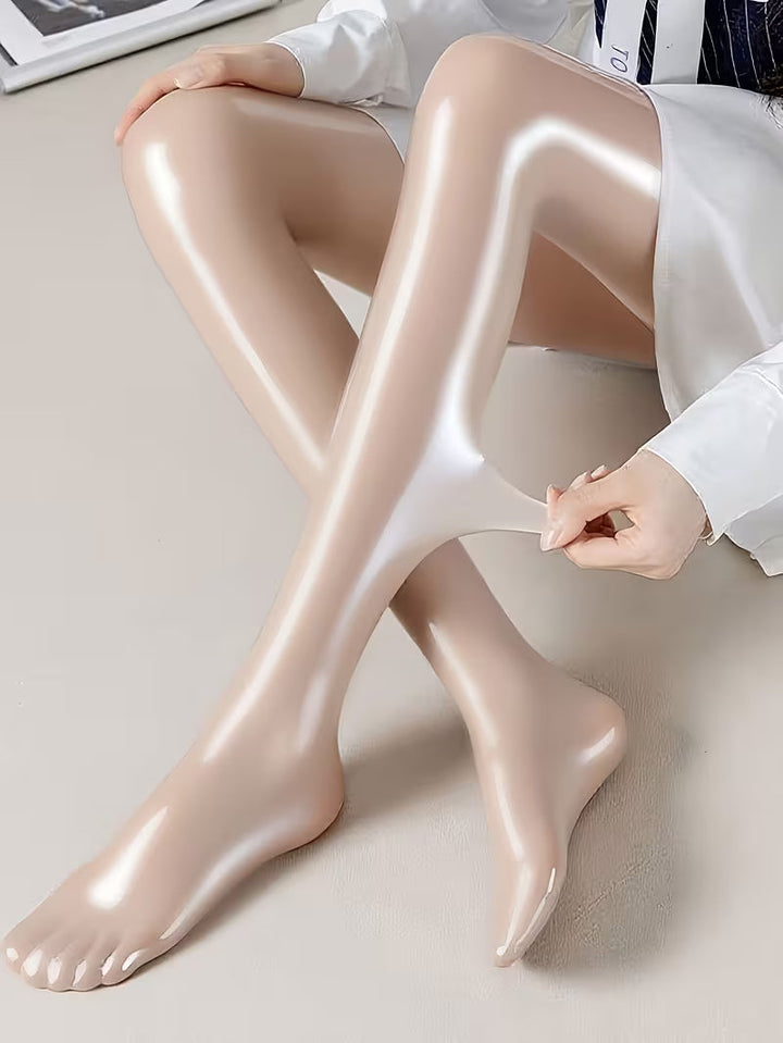 Bekah - Collants Extensibles Brillants Avec Pied