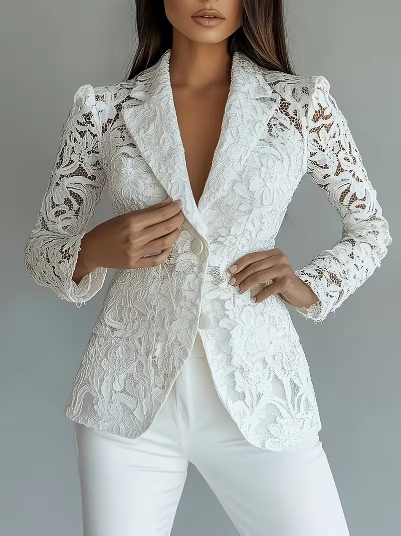 Kyliza - Blazer à Fleurs Doublé Printemps-été
