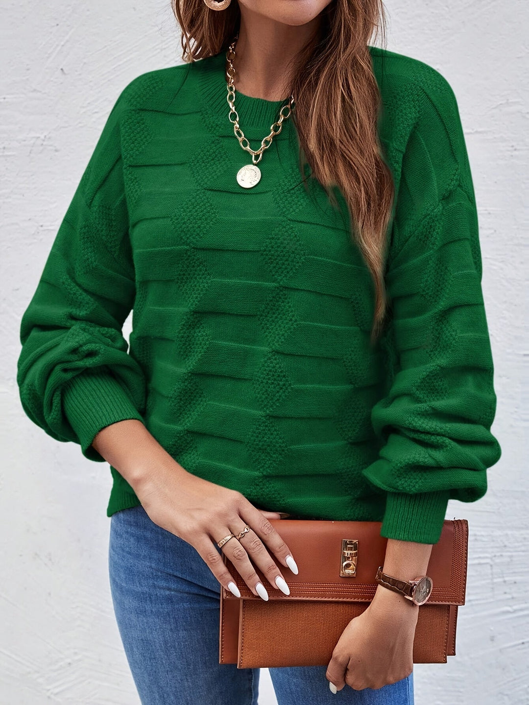 Annastina - Pull Décontracté À Manches Longues Et Col Rond