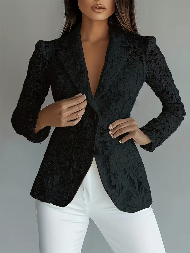 Kyliza - Blazer à Fleurs Doublé Printemps-été