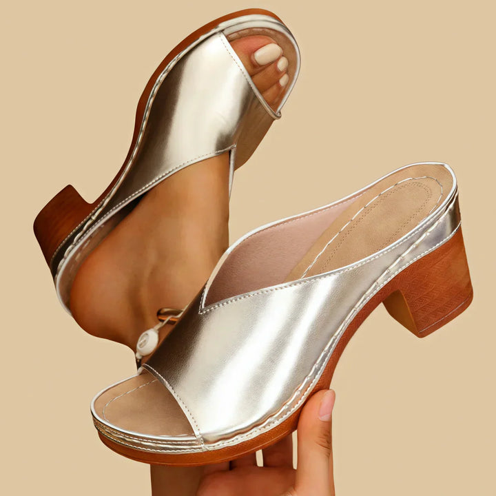 Sorina - Sandales Orthopédiques À Talon Épais