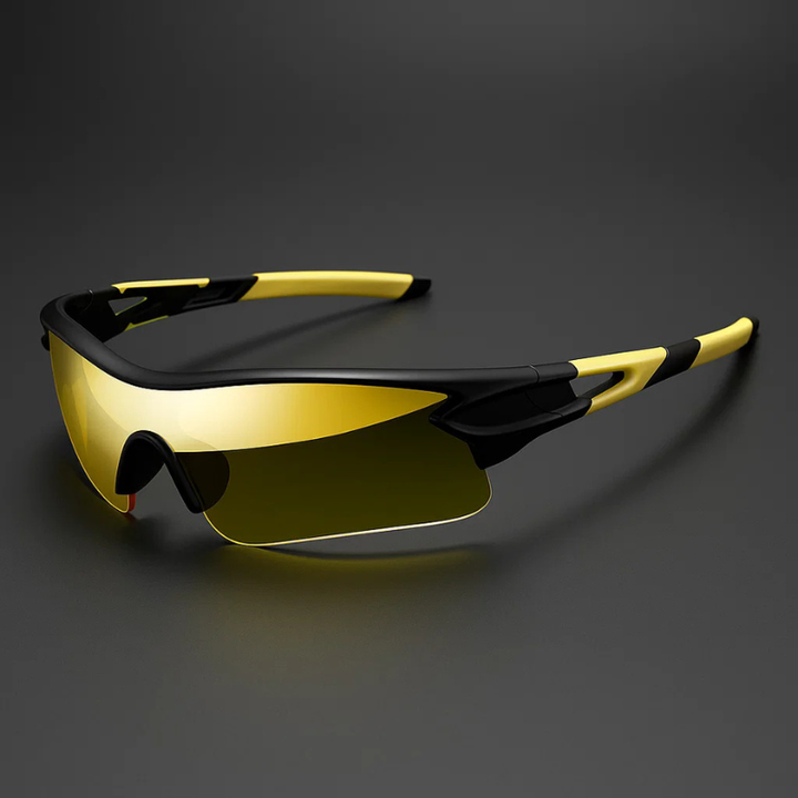 VeloShade - Lunettes de Soleil de Cyclisme Sportives Enveloppantes à Verres Miroités