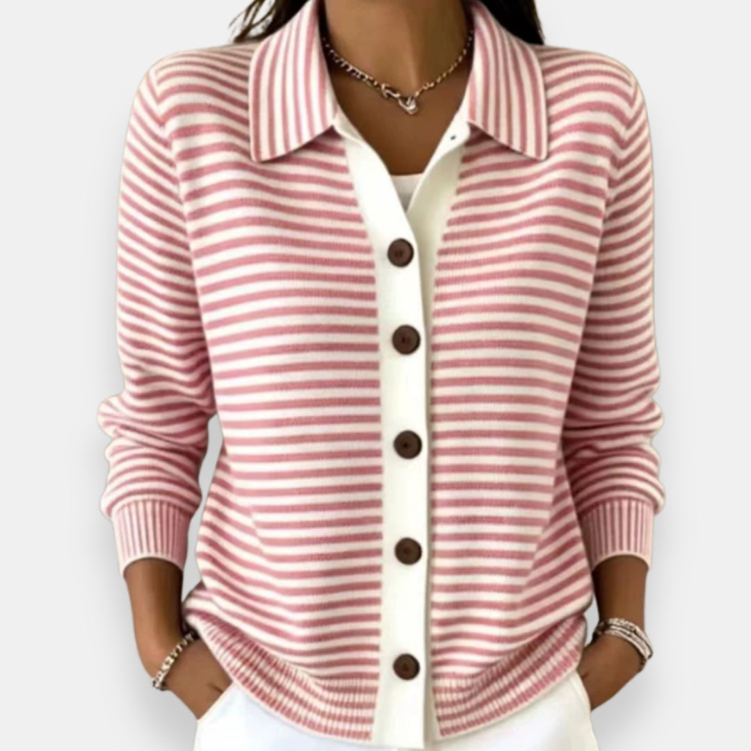 Kerana - Cardigan Rayé À Boutons