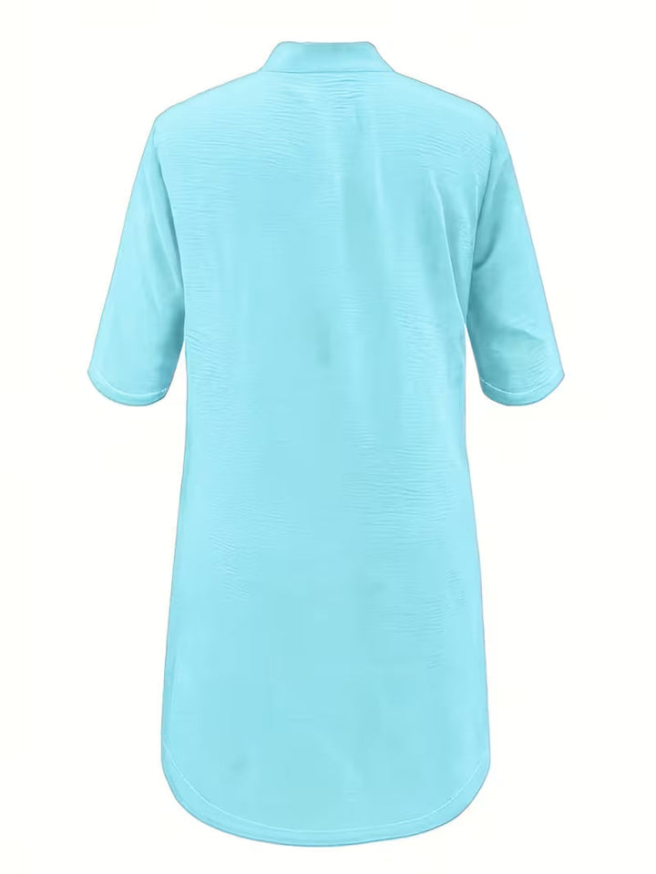 Keiniza - Robe-Chemise À Manches Courtes