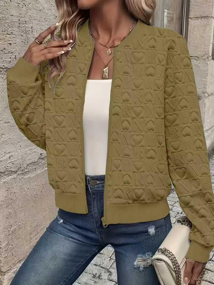Lojina - Veste Zippée À Motif De Cœurs en Relief