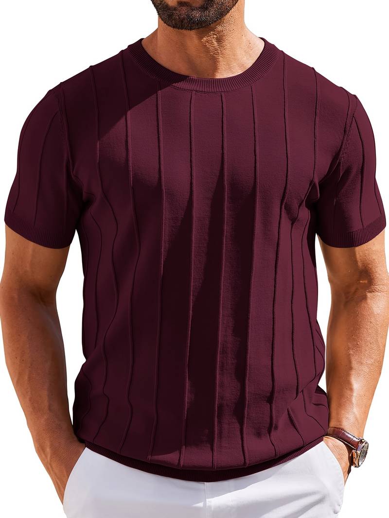 Sang - T-shirt D'été en Maille À Col Rond