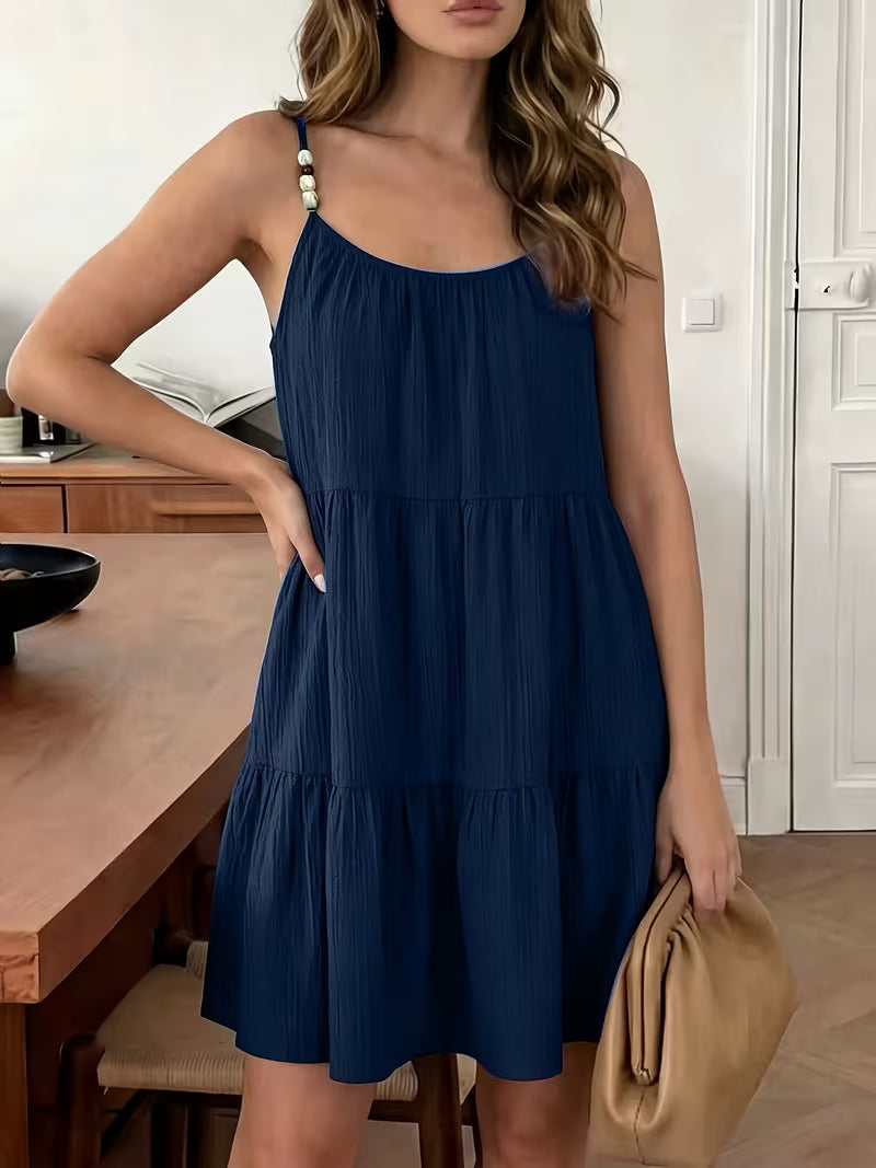 Masley - Mini Robe Ample à Bretelles Fines