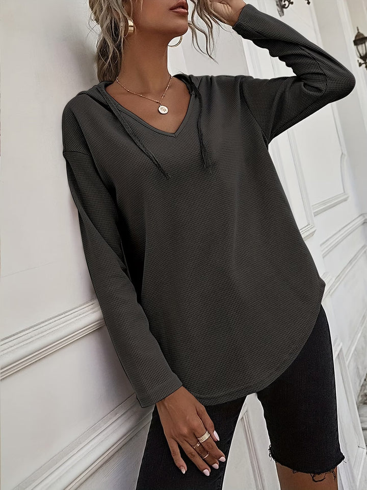 Seonie - Manches Longues Sweat À Capuche À Col en V