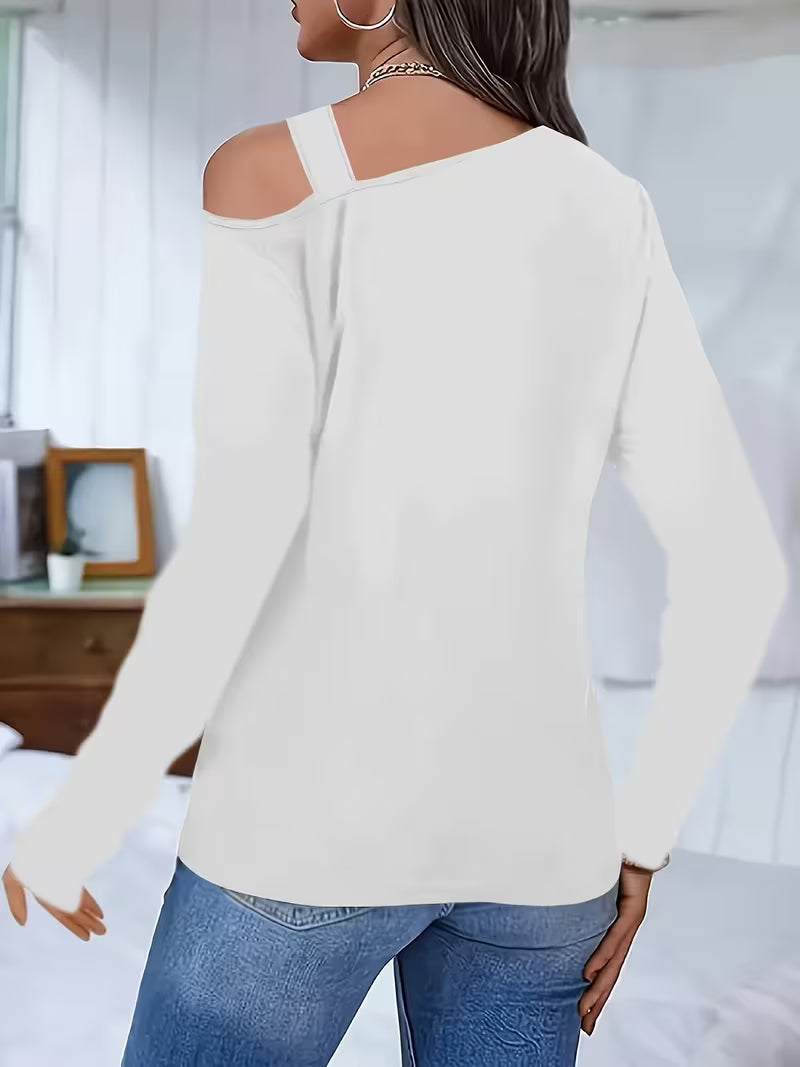 Ayza - Haut à Manches Longues Avec Découpe Asymétrique